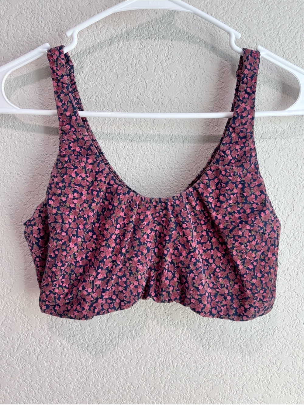 Hatch The Skin To Skin Bra in Demi Fleur Bourdeaux Floral Medium Pima Cotton